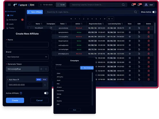 Affiliates Page CRM Image