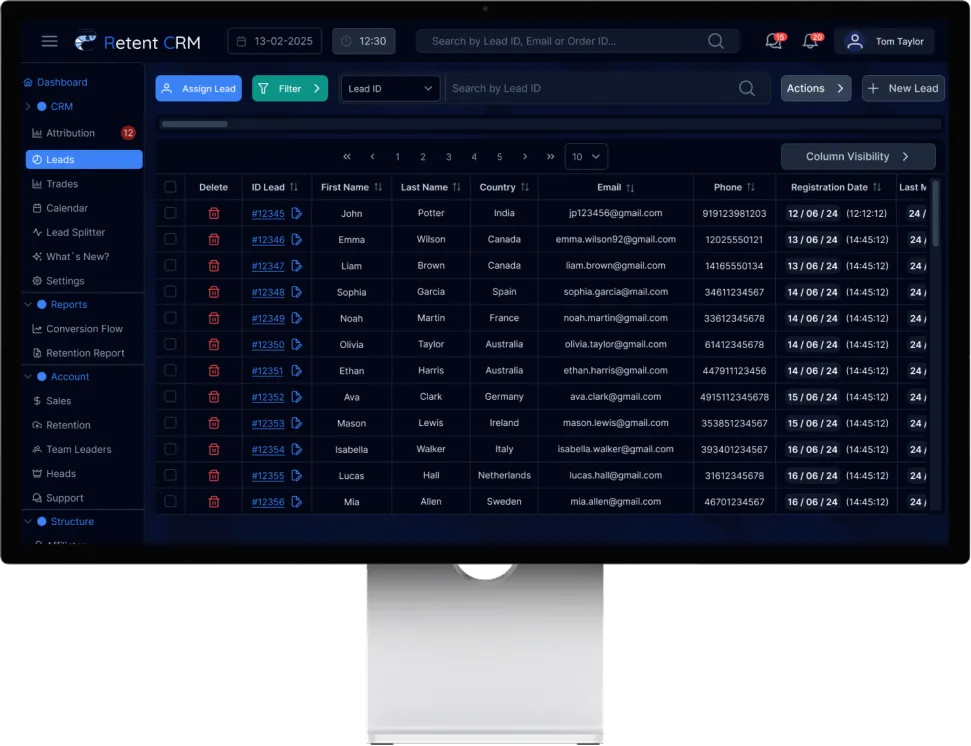 PC CRM Web Application Demonstration