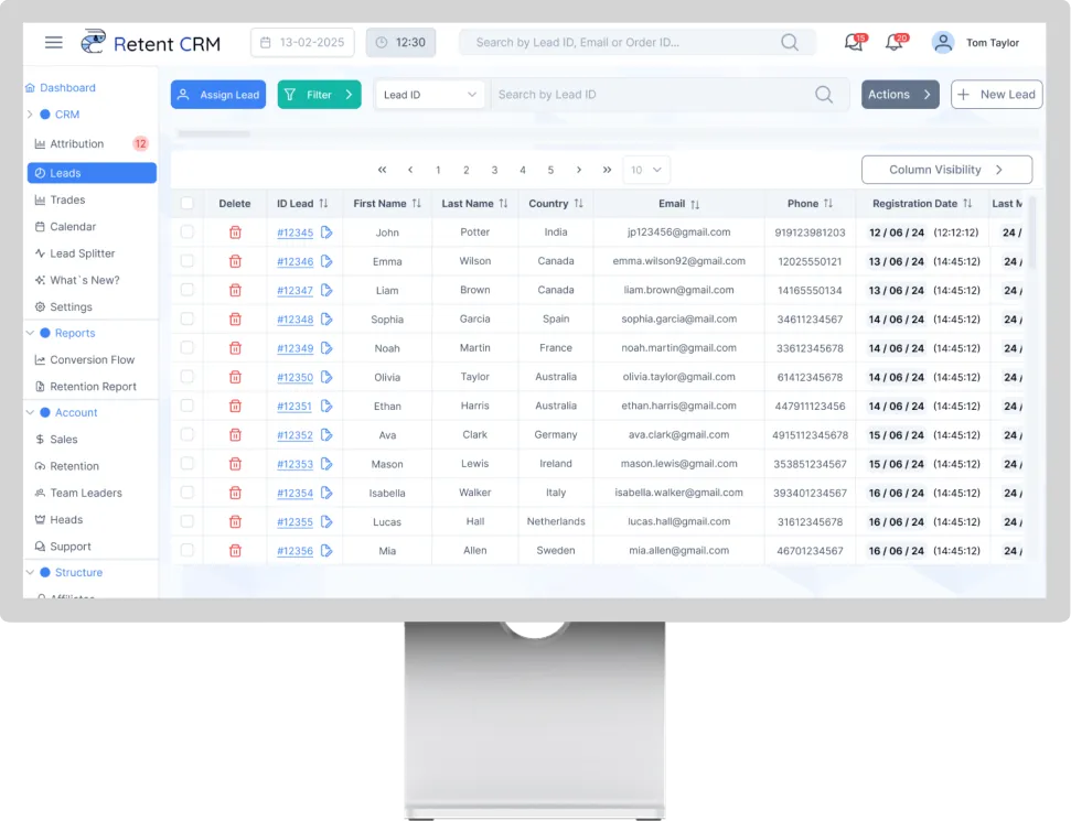 PC CRM Web Application Demonstration